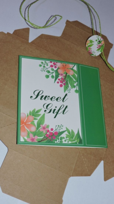 Cutie din carton cu accesorii- verde -13,5x10x4CM [4]