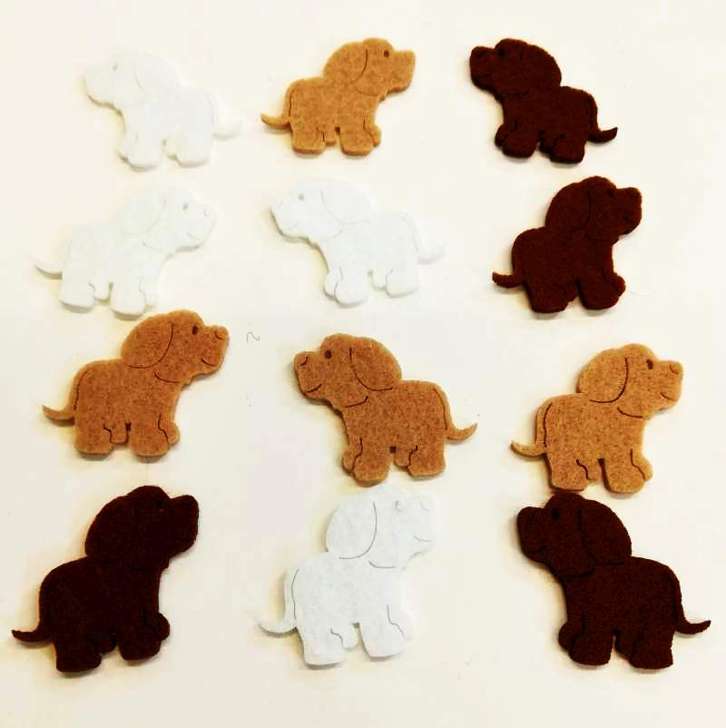 Figurine din fetru - catei mini (4cm, 12buc/set) [1]
