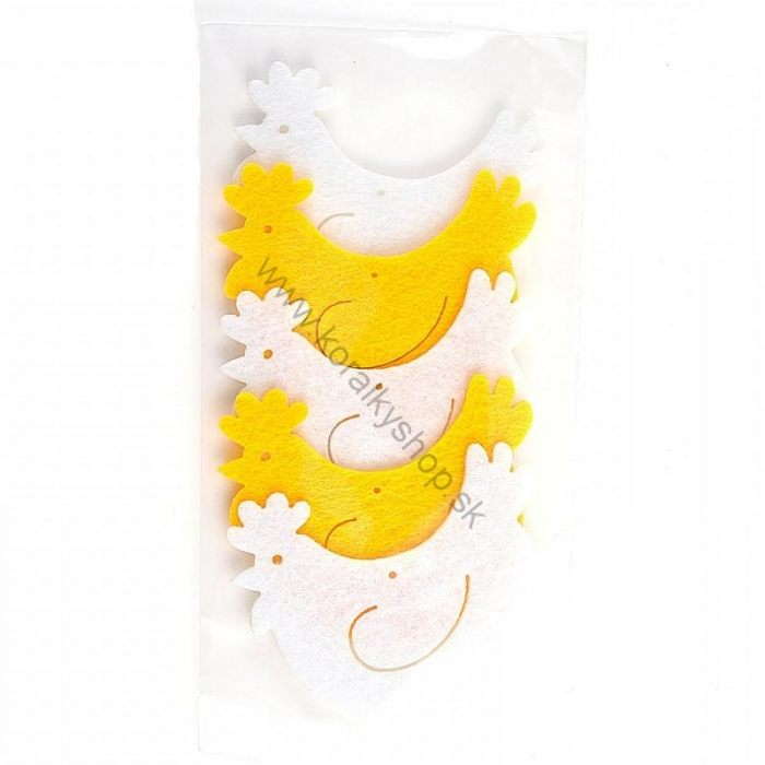 Figurine din fetru- gaini 7 cm, 5/set [1]