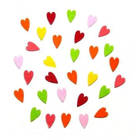 Figurine din fetru - inimioare 2cm (30 buc/set) [1]