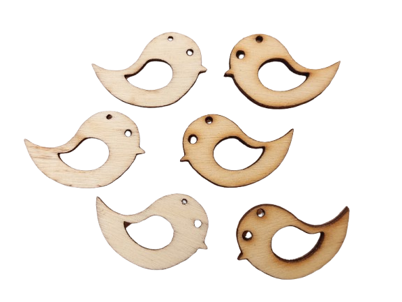 Figurine din lemn mini - pasari 3,5 cm (6buc /set) [2]