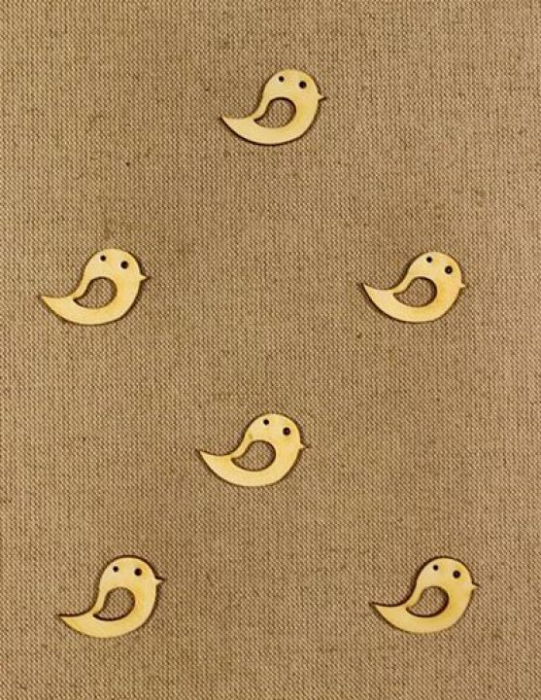 Figurine din lemn mini - pasari 3,5 cm (6buc /set) [5]