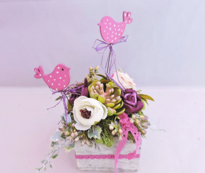 Figurine din lemn- pasari 4 x 5 cm [2]