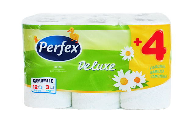 Hartie igienica Perfex Deluxe, 3 str, 150 foi/rola, 12 role/set [2]