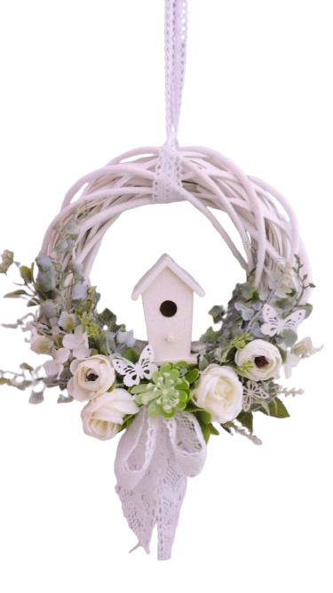 Hranitoare de pasari decorativa 10 cm- gri [3]