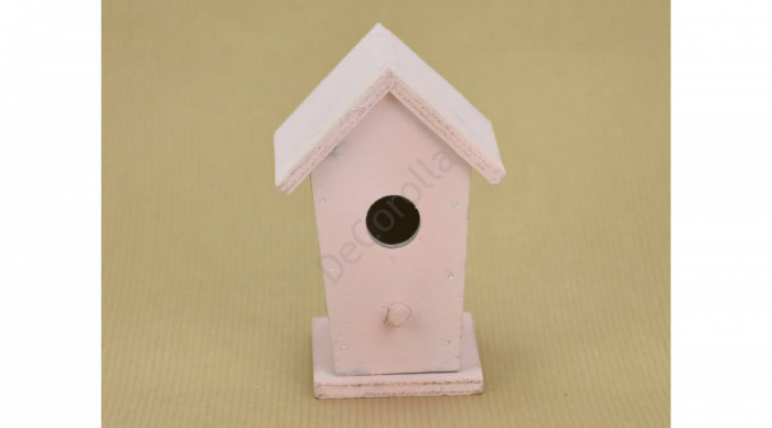 Hranitoare de pasari decorativa 10 cm- roz [2]