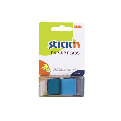 Index autoadeziv din plastic in dispenser 45x25mm- 4 culori neon -50file/buc [6]