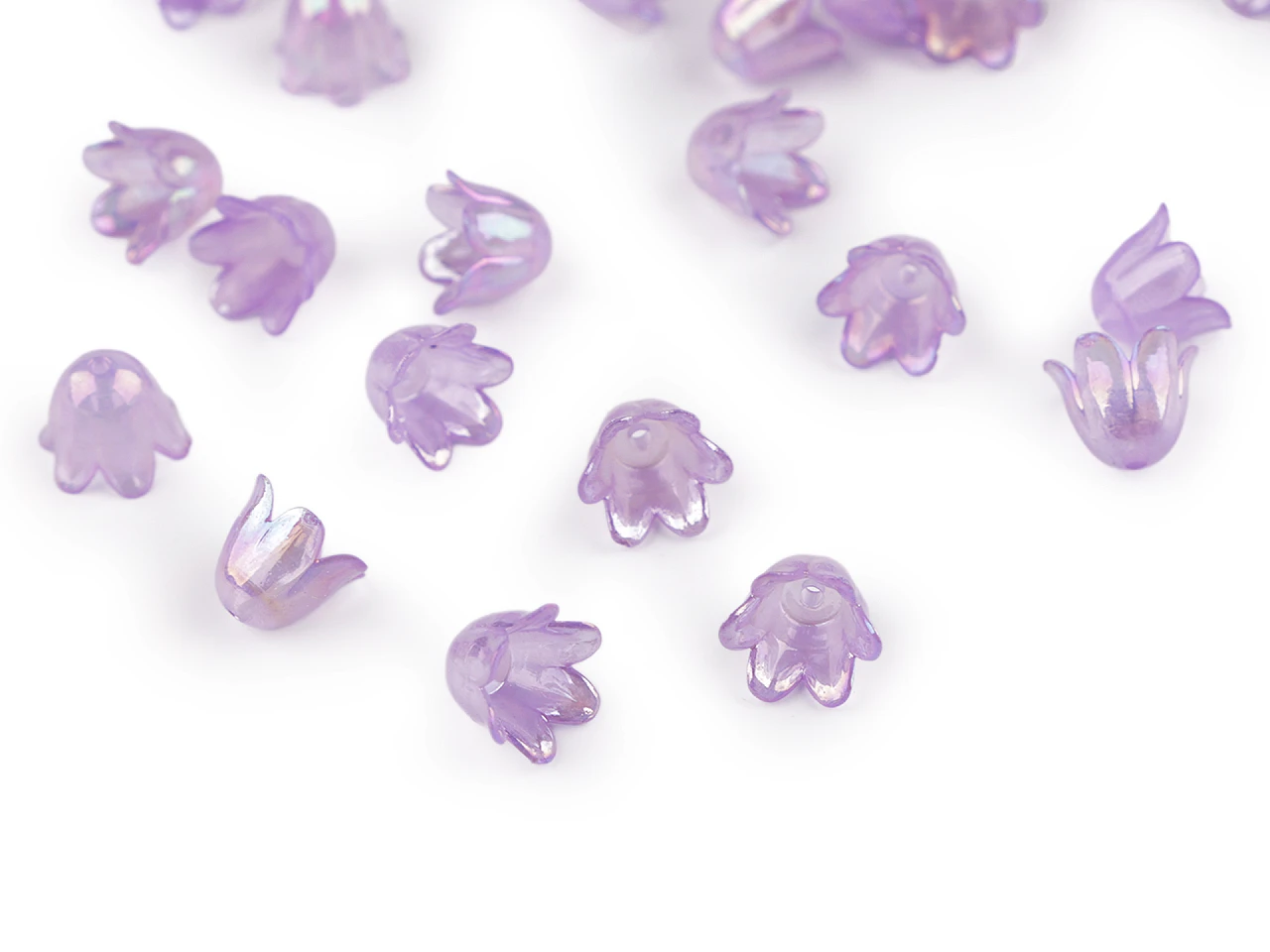 Margele clopotel 11 mm , 25 gr, mov sidefat [2]