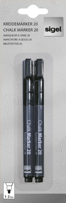 Marker tip creta 20, varf rotund 1.2mm, set 2 buc [1]