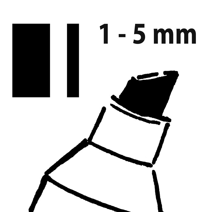 Marker tip creta 50, set 3 buc, varf tesit 1-5 mm roz/verde/galben [2]