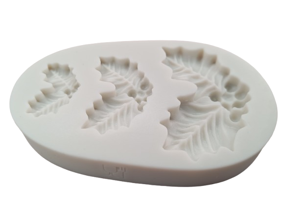 Matrita modelaj din silicon- frunze de ilex [2]
