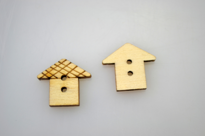 Nasturi din lemn- casuta 1.8 cm, 10 buc/set [1]