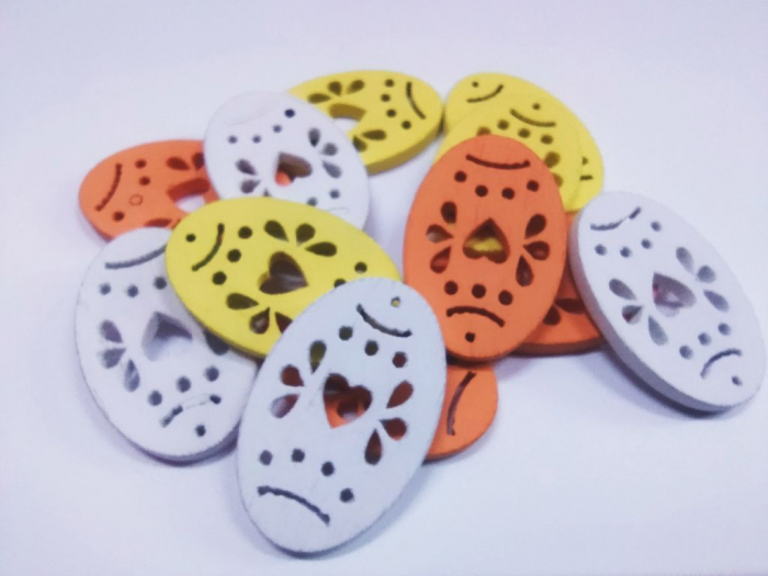 Ouă din lemn 3 cm, 12/set [2]