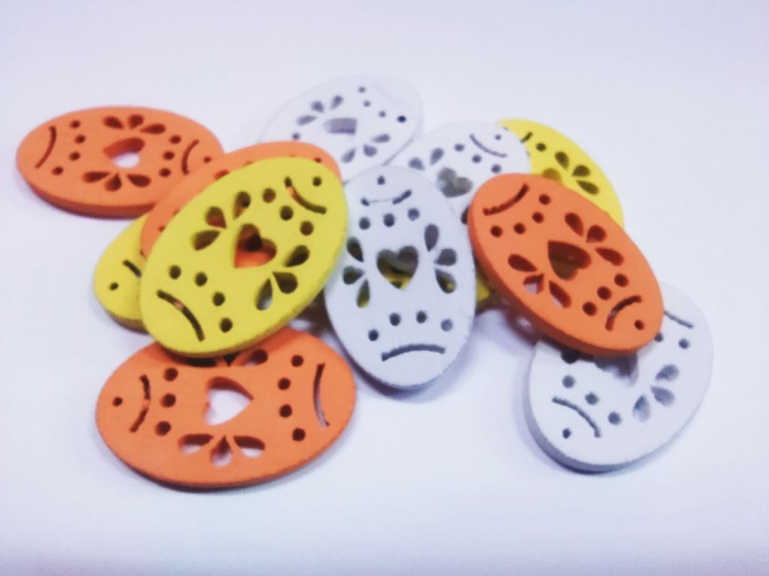 Ouă din lemn 3 cm, 12/set [4]