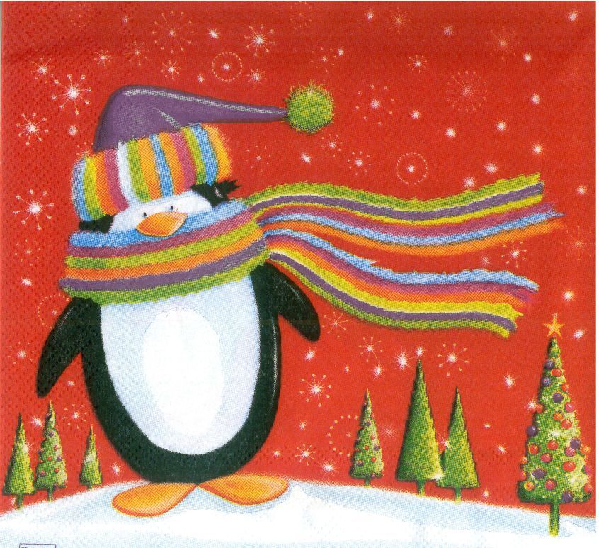 Servetel decorativ ren si pinguin [2]