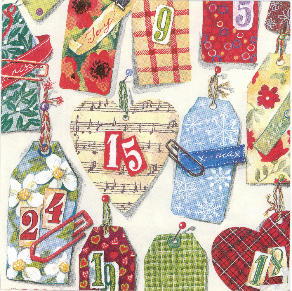 Servetel decorativ etichete 30 x 30 cm [2]