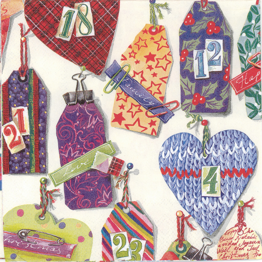 Servetel decorativ etichete 30 x 30 cm [3]
