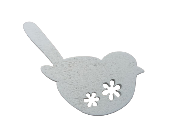 Set 6 pasari albe din lemn de dif. marimi [2]