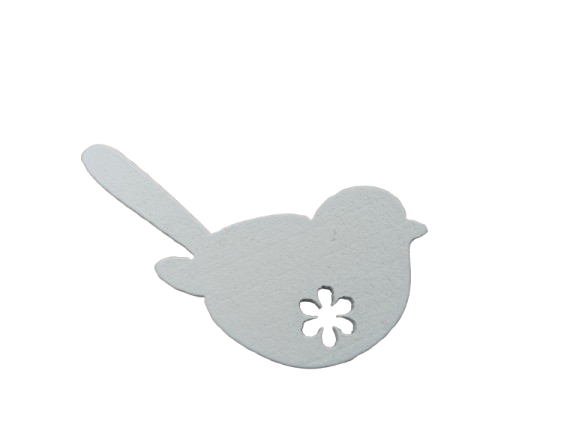 Set 6 pasari albe din lemn de dif. marimi [3]