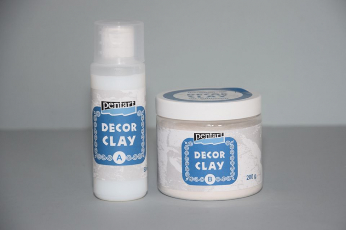 Set decor clay (200g+ 80ml)-alb [1]