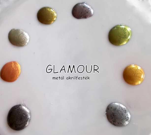 Vopsea acrilica metalizata Glamour- 50 ml- aur verde [2]