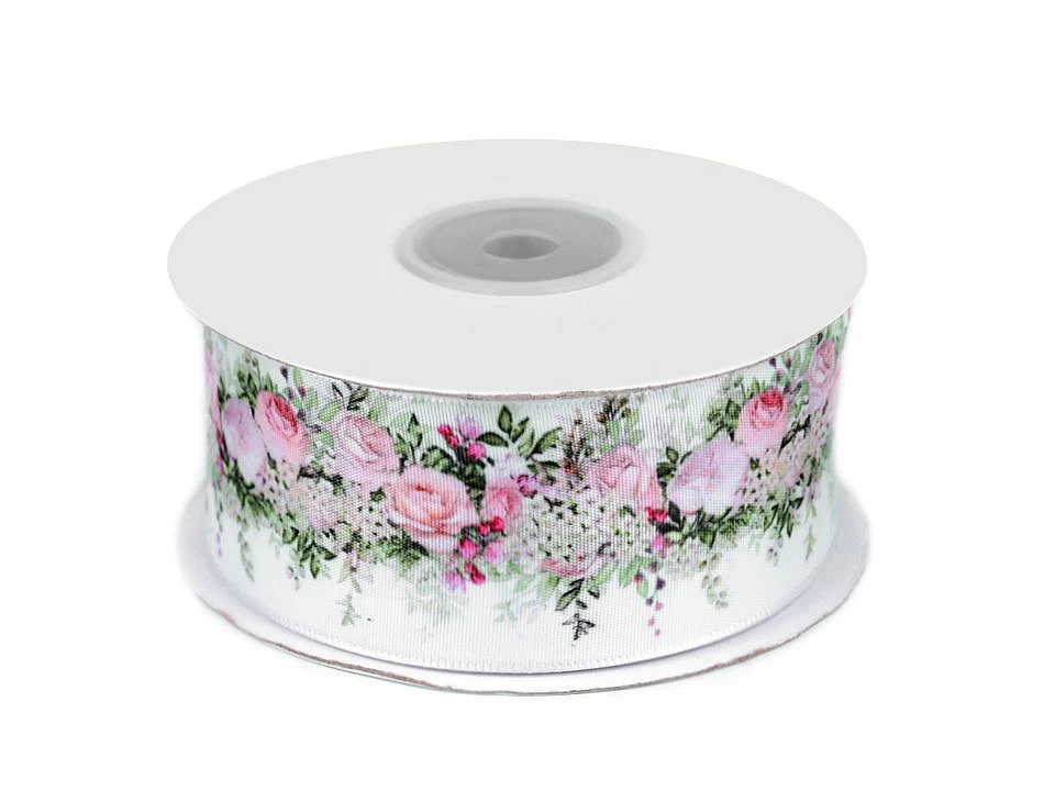 Benzi decorative - Banda decor -imprimeu floral, latime 4cm