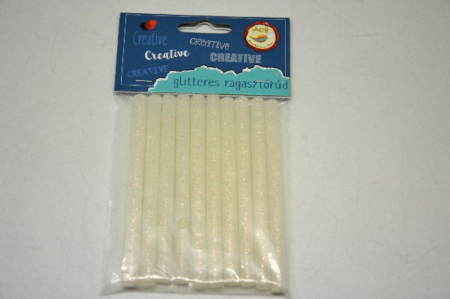 Lipit - Batoane de lipit alb stralucitor 7.5 mm, 10/set