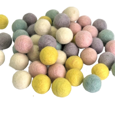 Diverse Lana - Bile din lana 18 mm - asortate, 25 buc