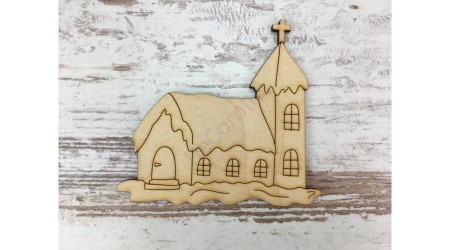 Figurine din lemn - Bisericuta 9 x 10 cm