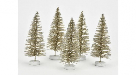 Accesorii - Bradut decorativ - aur alb- 12cm