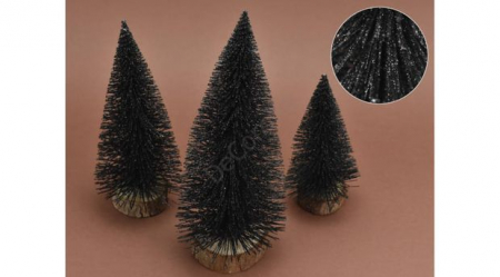 Accesorii - Bradut decorativ - negru stralucitor- dif marimi
