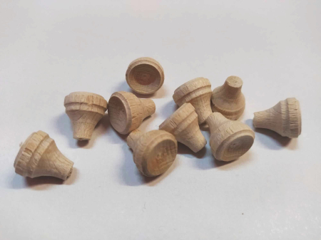 Accesorii lemn - Butoni clasici din lemn, plate, 12 mm