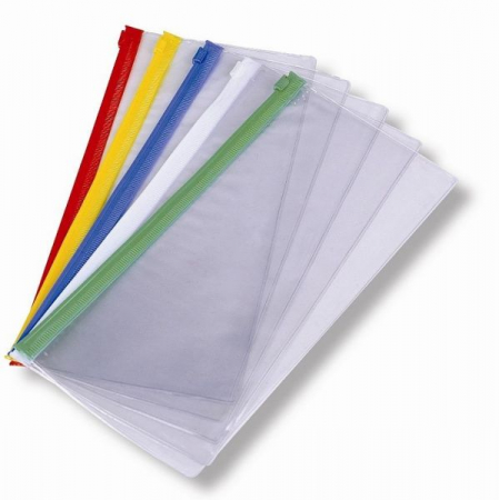 Mape, Folii plastice - Buzunar cu fermoar 10.5*23.5 cm