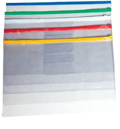 Mape, Folii plastice - Buzunar cu fermoar A4