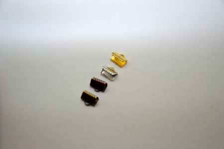 Accesorii bijuterii - Capat snur argintiu 1 cm- 380428