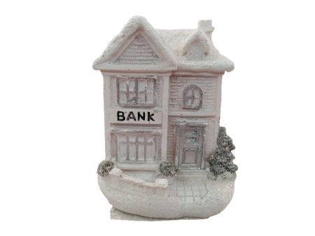 HOBBY: Sezoniere - Casuta alba cu LED 6*7*10 cm