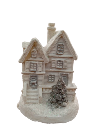 Casuta alba cu LED 6*7*10 cm [2]