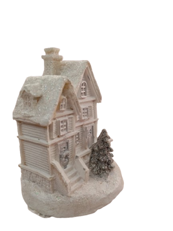 Casuta alba cu LED 6*7*10 cm [4]