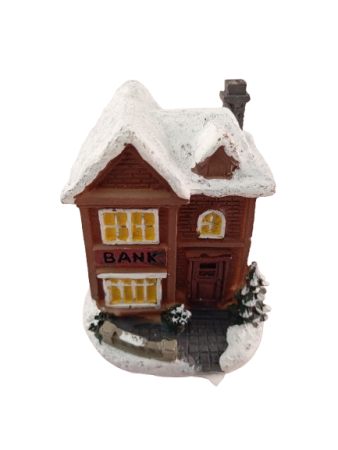 Craciun - Casuta color cu led 6*7*10 cm