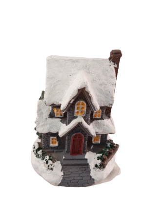 Craciun - Casuta color cu led 6*7*10 cm