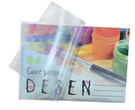 Caiete, Coperti - Coperta caiet mic- desen/biologie/geografie- transparent