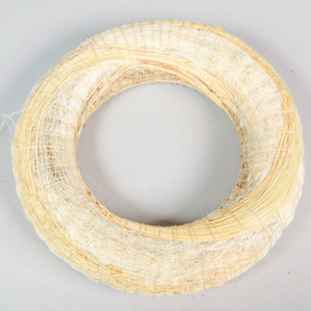 HOBBY: Articole baza - Coronita din paie cu sisal alb si sorg