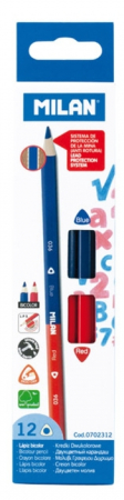Creion bicolor rosu/albastru [1]