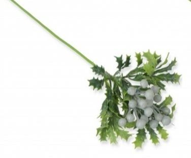 Craciun - Crenguta ilex artificiale cu bobite, 27 cm