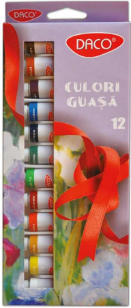 Scoala & Arta - Culori guasa Daco 12 culori , 12ml