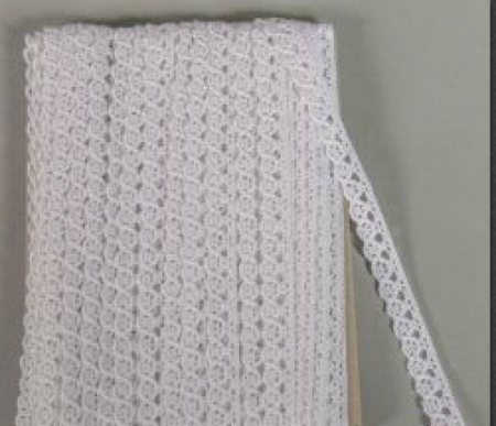 Dantela - Dantela alba- 1m/1cm- 372024