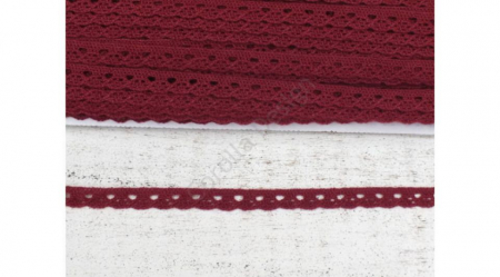 Dantela - Dantela bordo- 1m/1cm- 0094