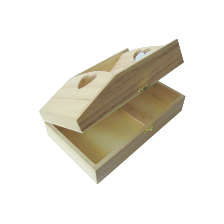 Lemn - Dulapior pentru chei cu suport pentru scrisori - 23 x 13.5 x 9 cm