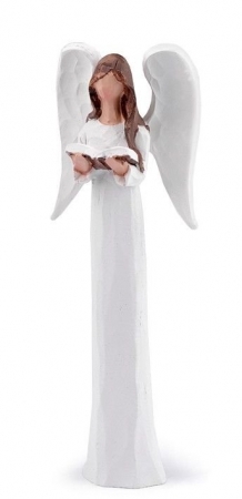 Craciun - Figurina ingeras cu carte 13.5 cm