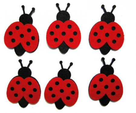 Figurine din fetru - Figurine din fetru- buburuze 5 cm(6/set)